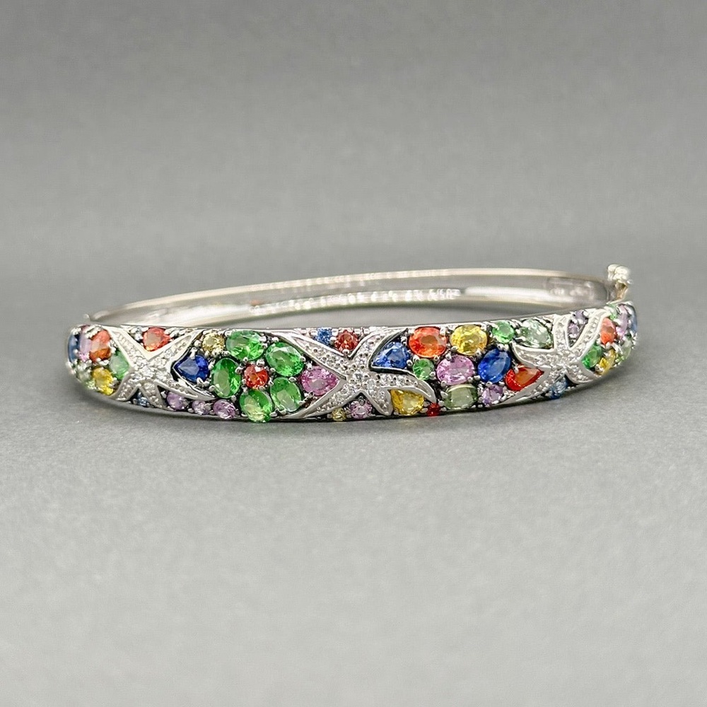 Effy Silver Bracelet with Multicolor Stones and beautiful starfish-like new!